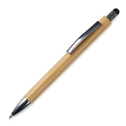 Bambuskuglepen med Stylus-Sort