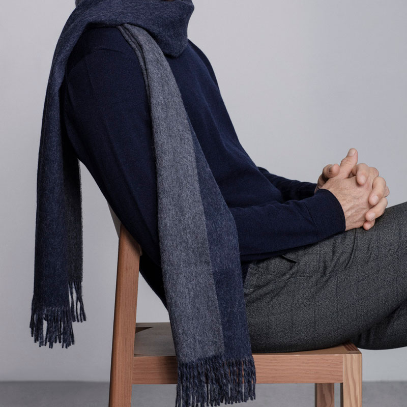 ELVANG His & Her Tørklæde-Navy