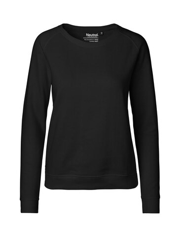 NEUTRAL Dame Sweatshirt, 100% Økologisk Fairtrade Bomuld-Sort