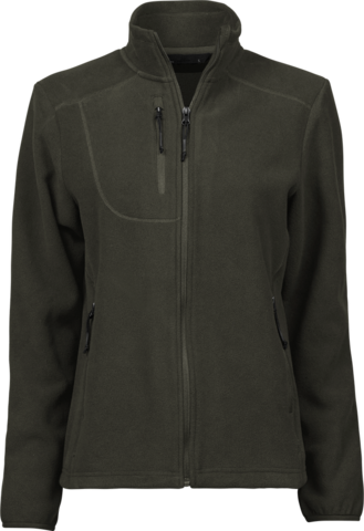TEE JAYS Trail Fleece Jacket, Dame - Oliven