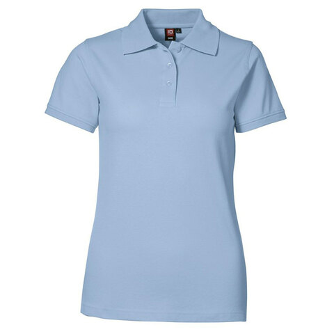 ID Piqué Poloshirt Stretch Dame-Lyseblå