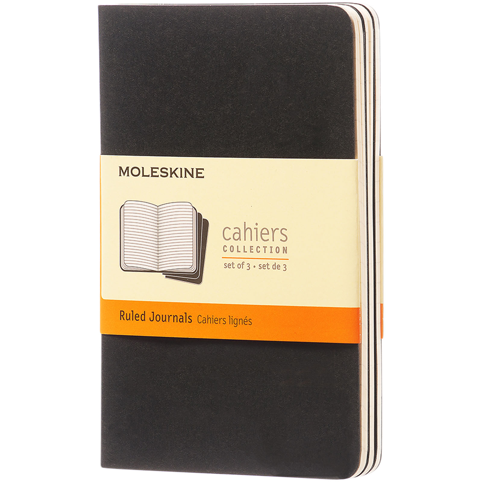 Moleskine Cahier Journal PK - linjeret-Sort