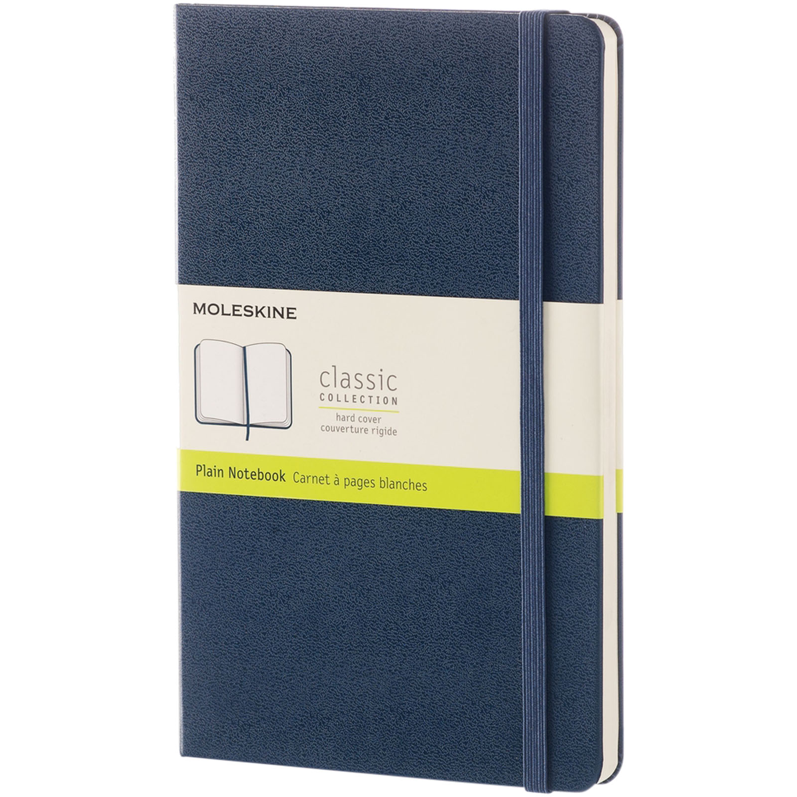Moleskine Classic L hardcover notesbog - blank-Blå
