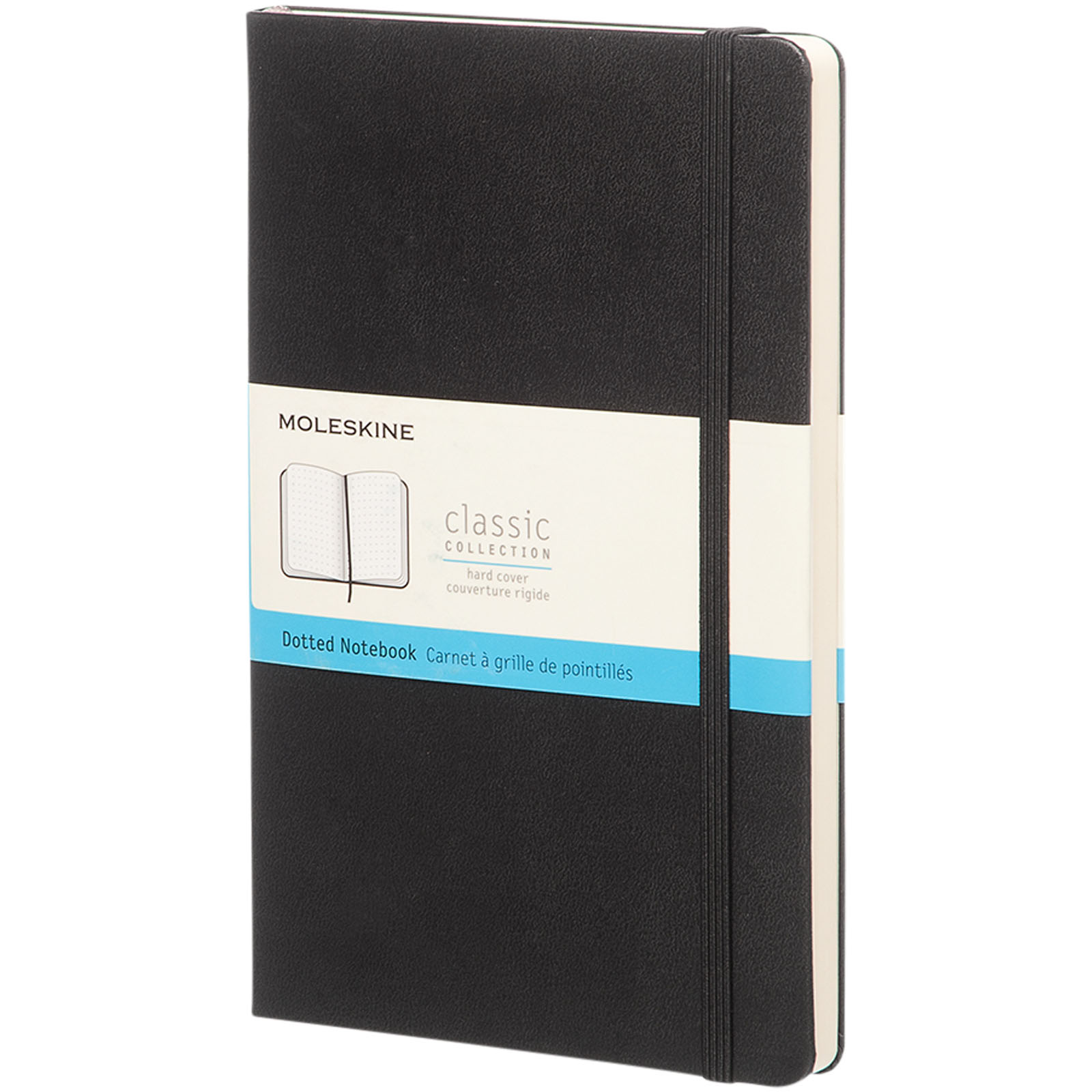 Moleskine Classic L hardcover notesbog - prikket-Sort