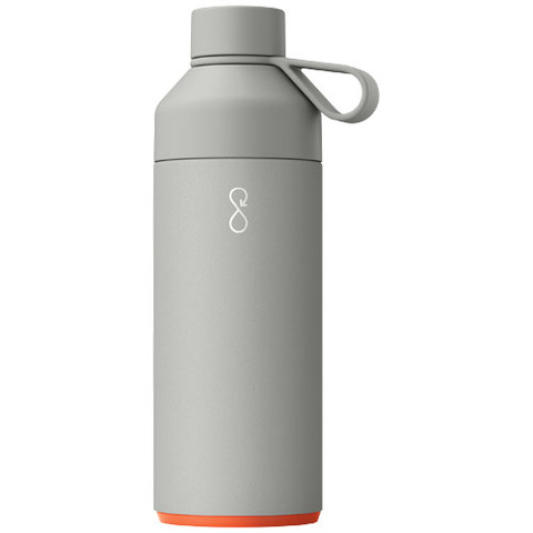 Big Ocean Bottle 1000 ml vakuumisoleret vandflaske - Grå