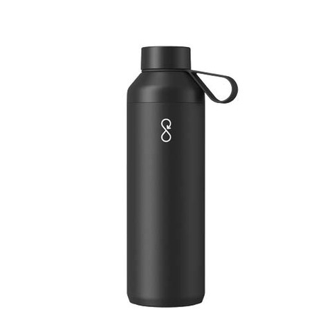 Ocean Bottle Peak 710 ml vandflaske i genanvendt rustfrit stål - Sort