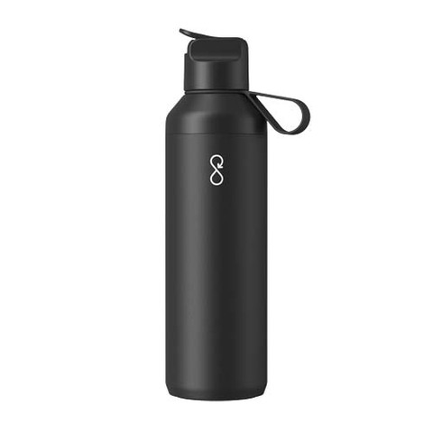 Ocean Bottle Peak GO 710 ml vandflaske af genvundet rustfrit stål - Sort