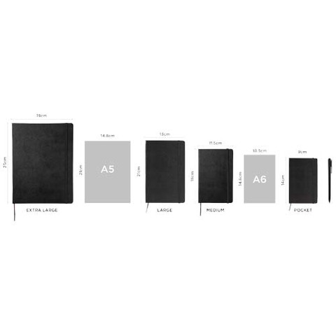 Moleskine Classic L hardcover notesbog - linjeret-Blå