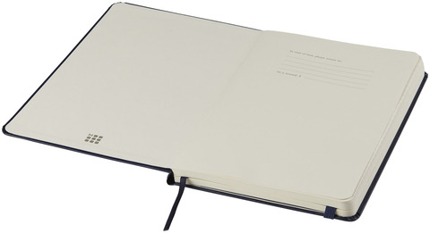 Moleskine Classic L hardcover notesbog - linjeret-Blå
