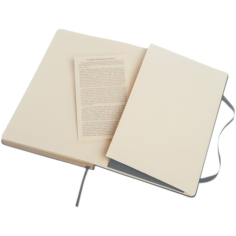 Moleskine Classic L hardcover notesbog - linjeret-Grå