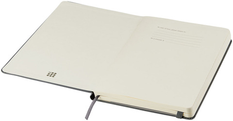 Moleskine Classic L hardcover notesbog - linjeret-Grå
