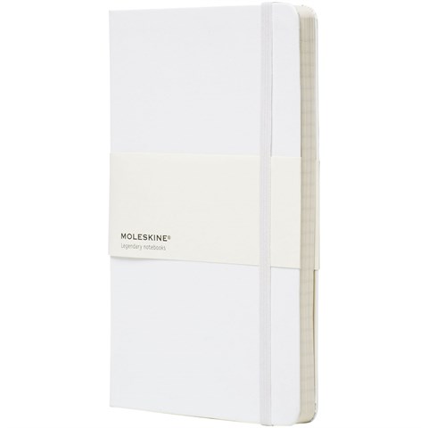 Moleskine Classic L hardcover notesbog - linjeret-Hvid