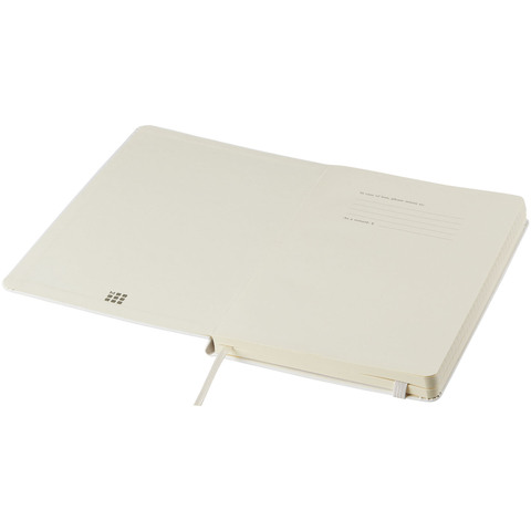 Moleskine Classic L hardcover notesbog - linjeret-Hvid