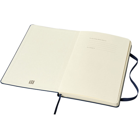Moleskine Classic L hardcover notesbog - linjeret-Blå