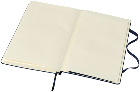Moleskine Classic L hardcover notesbog - linjeret-Blå