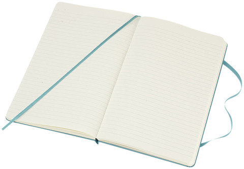 Moleskine Classic L hardcover notesbog - linjeret-Blå