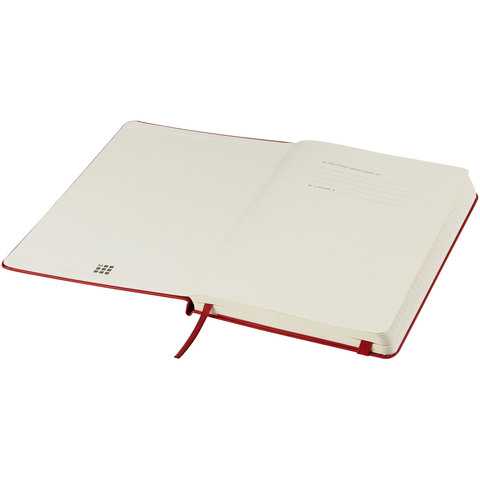 Moleskine Classic L hardcover notesbog - linjeret-Rød