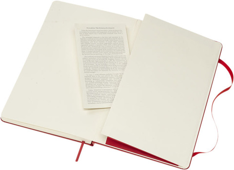 Moleskine Classic L hardcover notesbog - linjeret-Rød