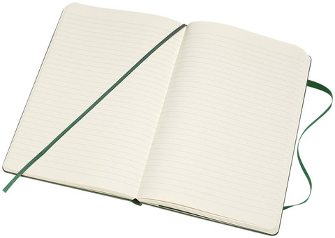 Moleskine Classic L hardcover notesbog - linjeret-Grøn