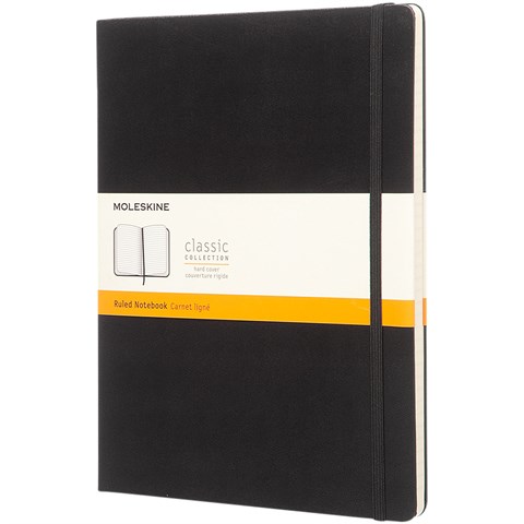 Moleskine Classic XL hardcover notesbog - linjeret-Sort