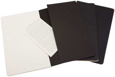 Moleskine Cahier Journal L - linjeret-Sort