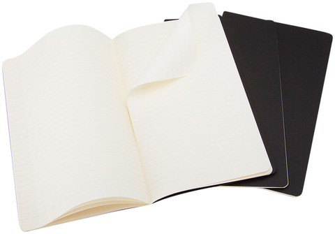 Moleskine Cahier Journal L - linjeret-Sort