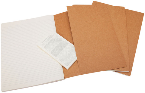 Moleskine Cahier Journal L - linjeret-Natur