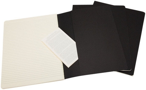 Moleskine Cahier Journal XL - linjeret-Sort