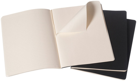 Moleskine Cahier Journal XL - linjeret-Sort