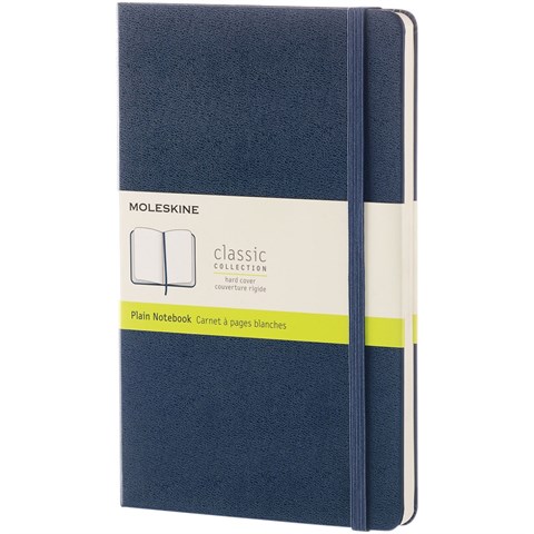 Moleskine Classic L hardcover notesbog - blank-Blå