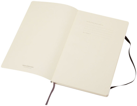 Moleskine Classic L softcover notesbog - blank-Sort