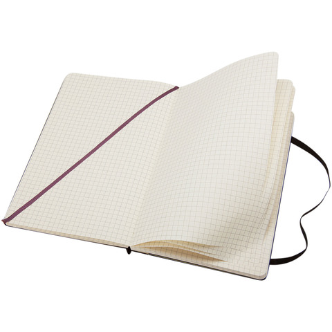 Moleskine Classic L hardcover notesbog - kvadreret-Sort