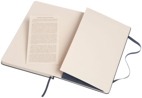 Moleskine Classic L hardcover notesbog - kvadreret-Sort