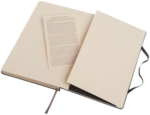 Moleskine Classic L hardcover notesbog - prikket-Sort