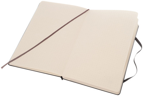 Moleskine Classic L hardcover notesbog - prikket-Sort