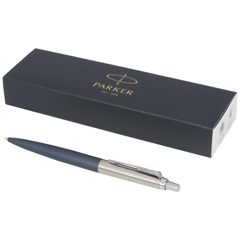 Parker Jotter XL mat kuglepen med kromdetaljer (blå refill) - Blå