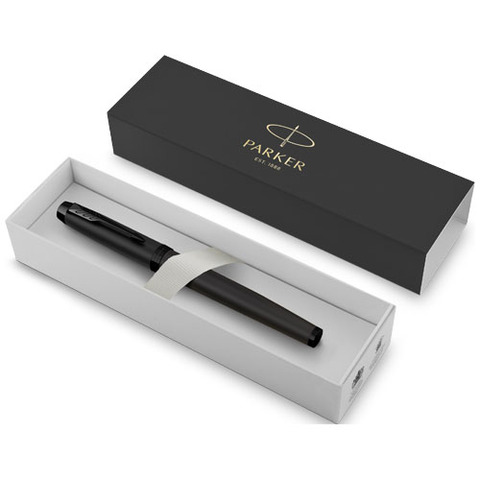 Parker IM akromatisk rollerballpen (sort refill)