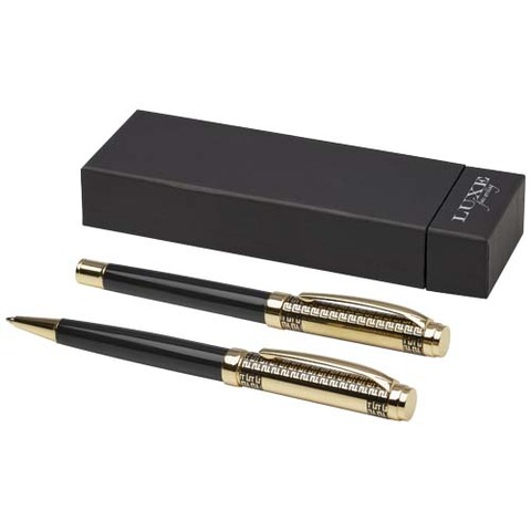 Legato sæt med kuglepen og rollerballpen (blå refill)
