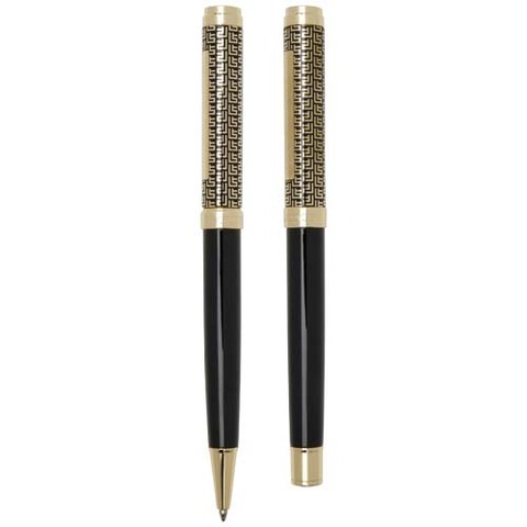 Legato sæt med kuglepen og rollerballpen (blå refill)