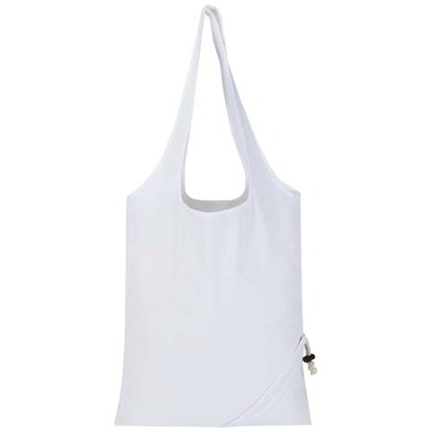 Madras blanding 140 g/m² GRS certificeret genvundet, sammenfoldelig bomuldstaske, 7 liter