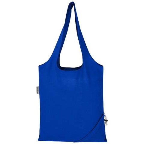 Madras blanding 140 g/m² GRS certificeret genvundet, sammenfoldelig bomuldstaske, 7 liter