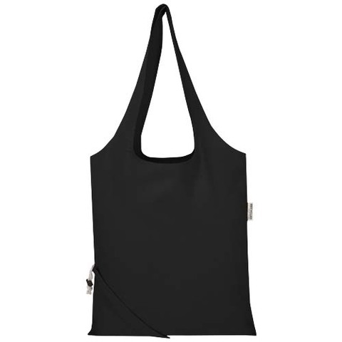 Madras blanding 140 g/m² GRS certificeret genvundet, sammenfoldelig bomuldstaske, 7 liter