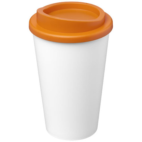 Americano® Eco 350 ml recycled krus - Hvid/ orange