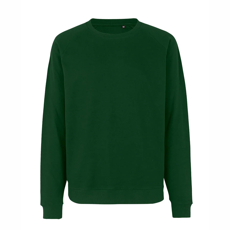 NEUTRAL Unisex Tiger Cotton Labelfree Bomuld Sweatshirt-Grøn