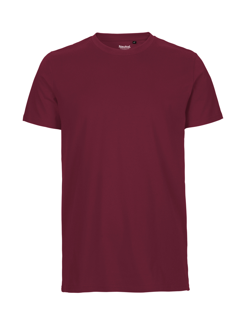 NEUTRAL Fit T-shirt, 100% Økologisk Fairtrade Bomuld-Bordeaux Rød