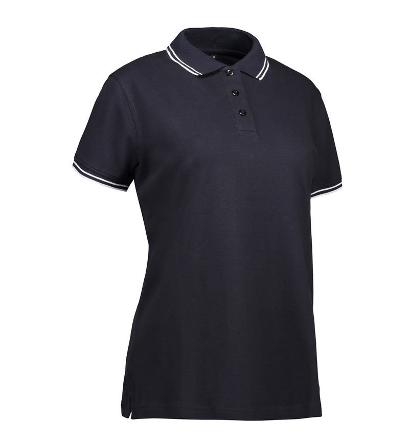 ID Stretch Contrast Poloshirt, dame-Navy
