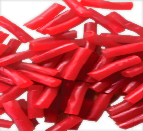 Mini Slik Poser i komposterbar folie-Jordbær Pinde