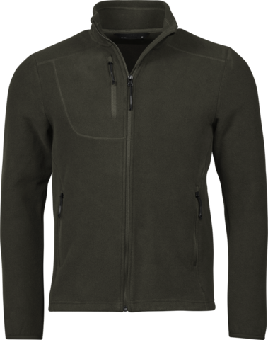 TEE JAYS Trail Fleece Jacket, Herre - Oliven