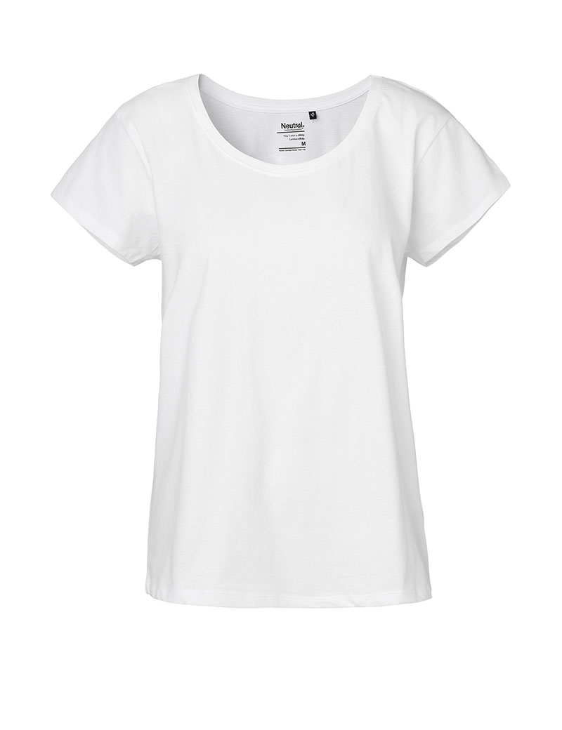 NEUTRAL Loose Fit Dame T-shirt, 100% Økologisk Fairtrade Bomuld-Hvid