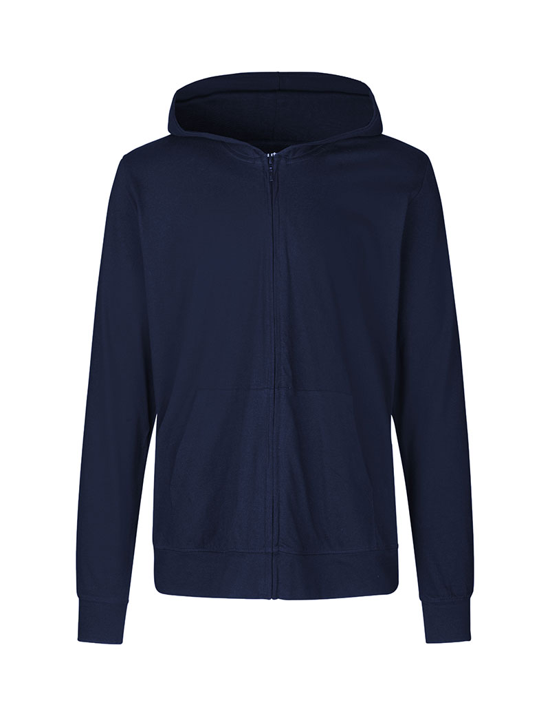 NEUTRAL Unisex Jersey Zip Hoodie, 100% Økologisk Fairtrade Bomuld-Mørke blå